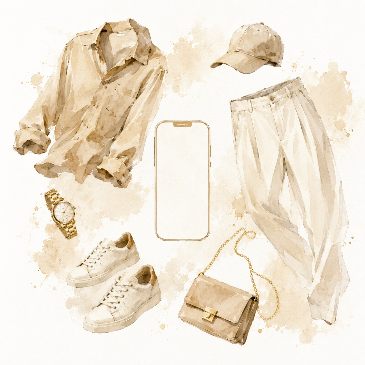 Fashion items illustration